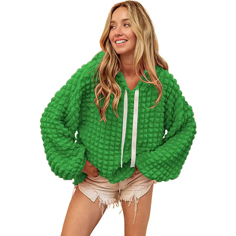 Women's Bubbles Hoodie Fashion Casual Loose Long Sleeve Hooded Sweater Beyond Trends Hub