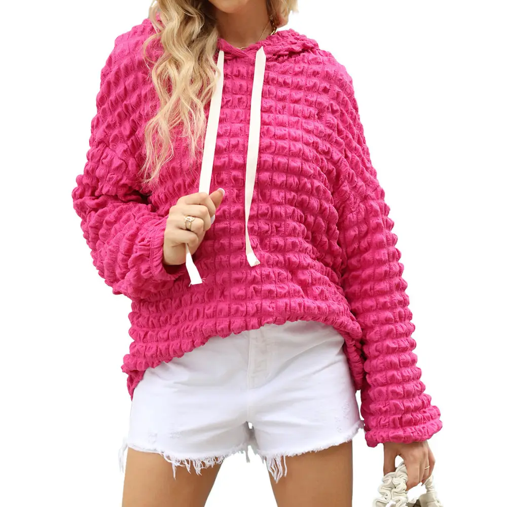 Women's Bubbles Hoodie Fashion Casual Loose Long Sleeve Hooded Sweater Beyond Trends Hub