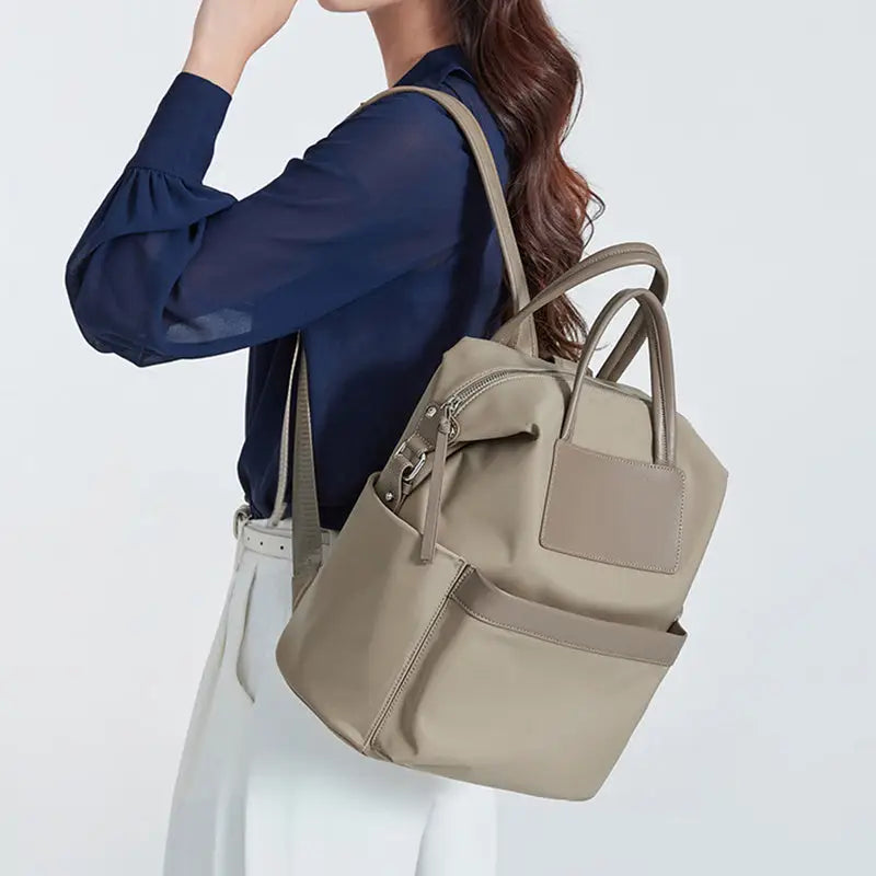 Women's Casual Backpack With Hand-hold Design Lightweight And Waterproof Commuting Travel Computer Bag Large Capacity Handbag - Beyond Trends Hub 