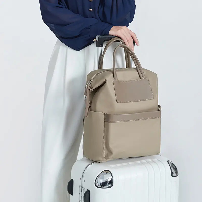 Women's Casual Backpack With Hand-hold Design Lightweight And Waterproof Commuting Travel Computer Bag Large Capacity Handbag - Beyond Trends Hub 