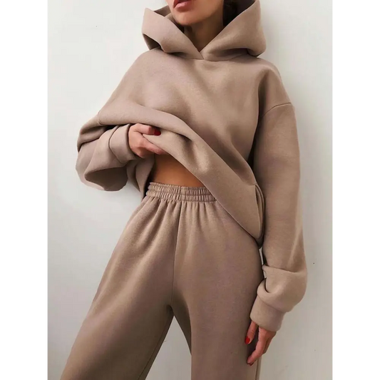 Women’s Casual Hooded Sweater Two-piece Suit Clothes Hoodie Tracksuit
