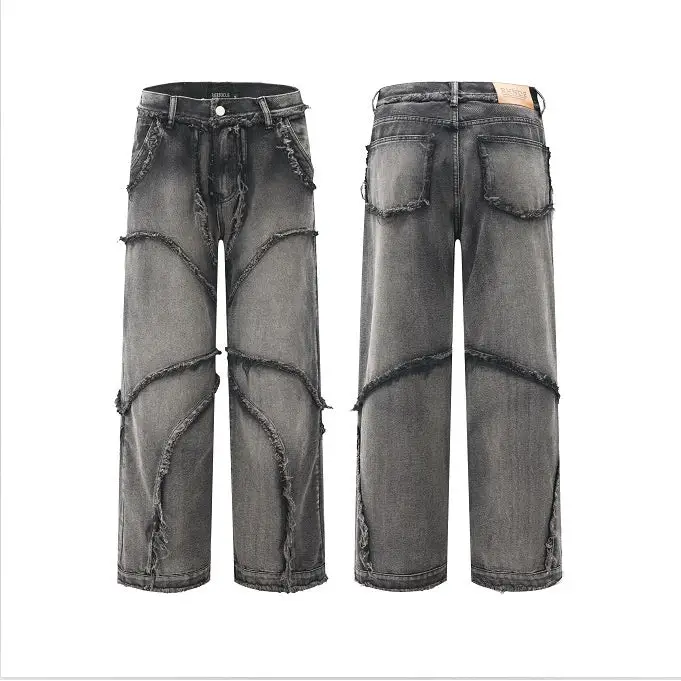 Women's Clothing New Real Shot American Distressed Heavy Industry Straight Jeans Beyond Trends Hub