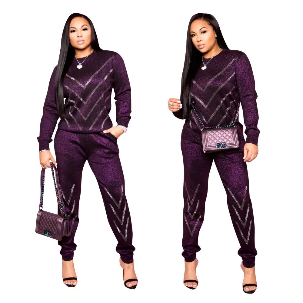 Women’s clothing suits - Purple / M