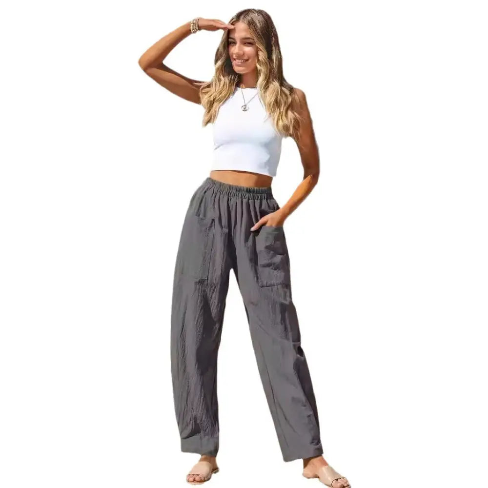 Women's Cotton And Linen Casual Pants Vacation Style Beyond Trends Hub