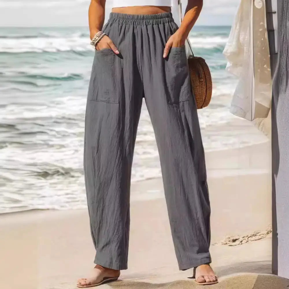 Women's Cotton And Linen Casual Pants Vacation Style Beyond Trends Hub