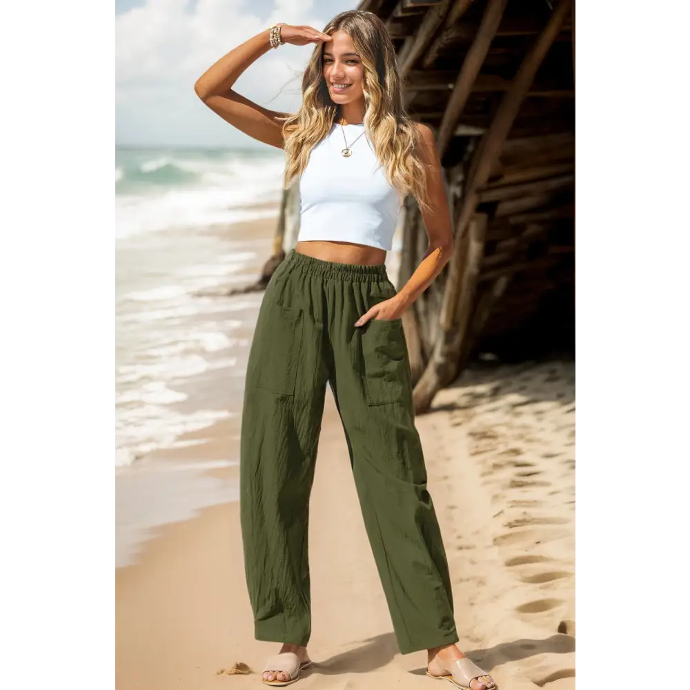 Women's Cotton And Linen Casual Pants Vacation Style Beyond Trends Hub