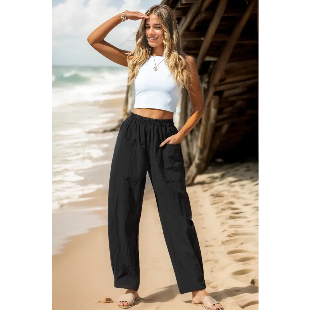 Women's Cotton And Linen Casual Pants Vacation Style Beyond Trends Hub
