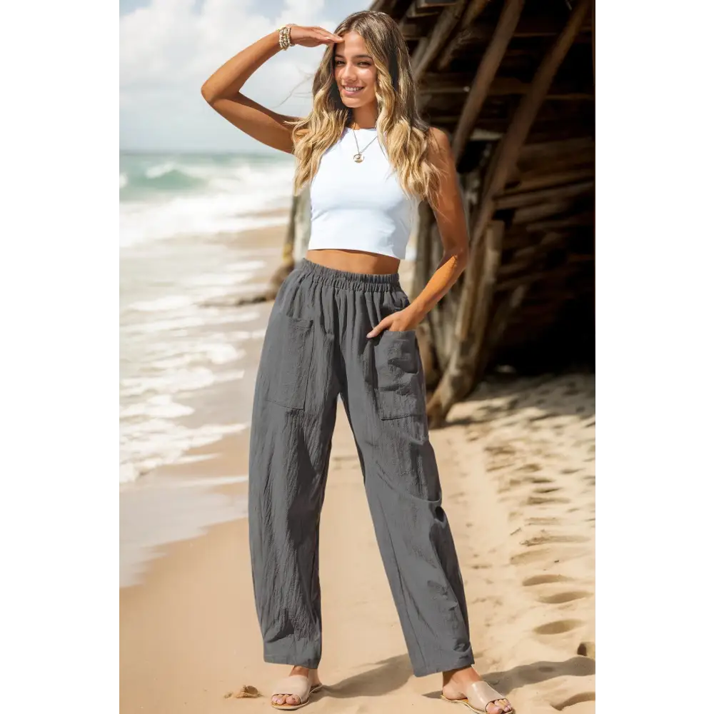 Women's Cotton And Linen Casual Pants Vacation Style Beyond Trends Hub