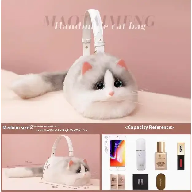 Women's Cute Handmade Cat Doll Bag Beyond Trends Hub