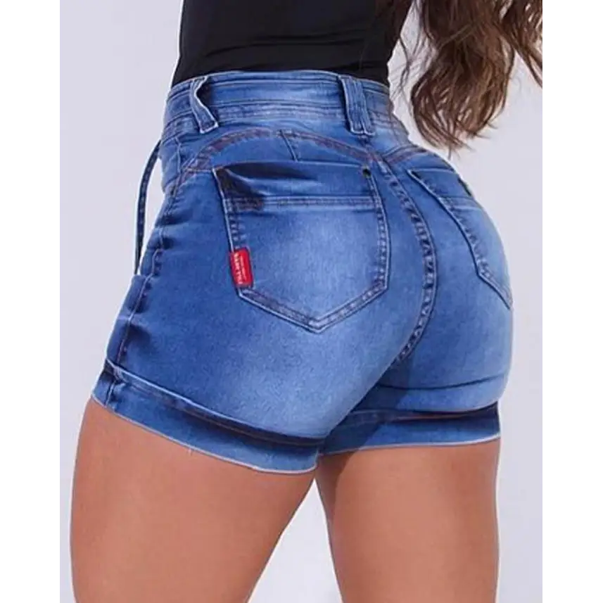 Women's Fashion Casual High Waist Skinny Denim Shorts Beyond Trends Hub