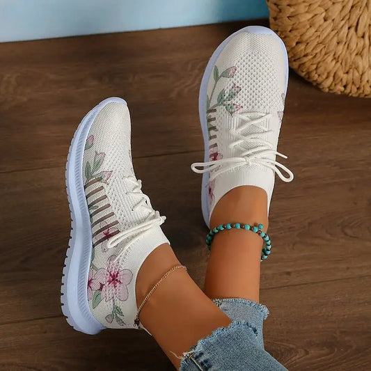 Women's Fashion Casual Mesh Flyknit Running Shoes Beyond Trends Hub