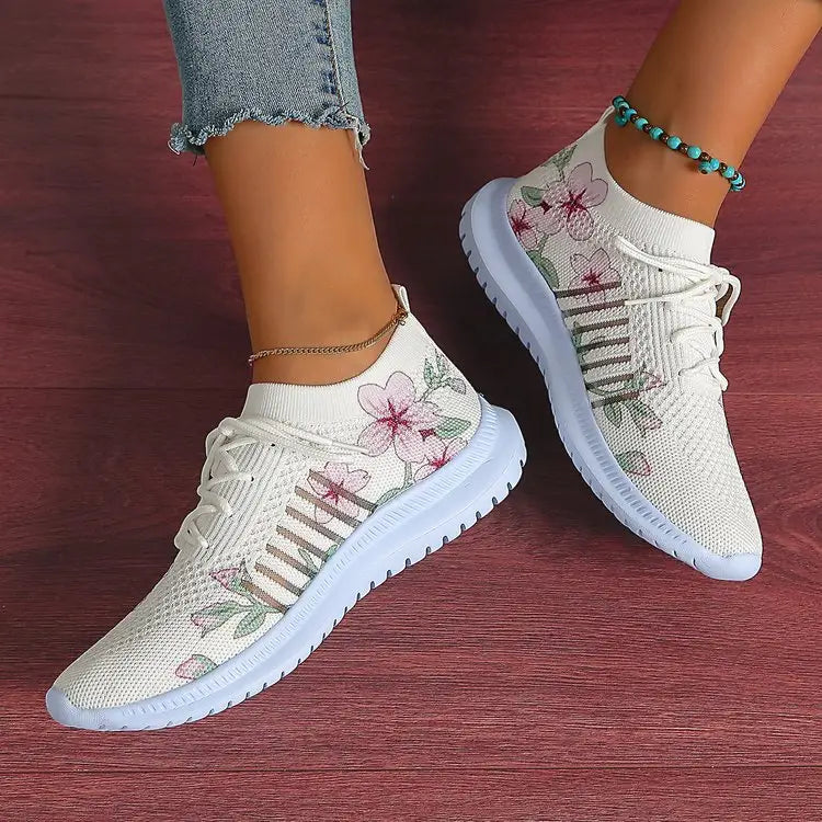 Women's Fashion Casual Mesh Flyknit Running Shoes Beyond Trends Hub