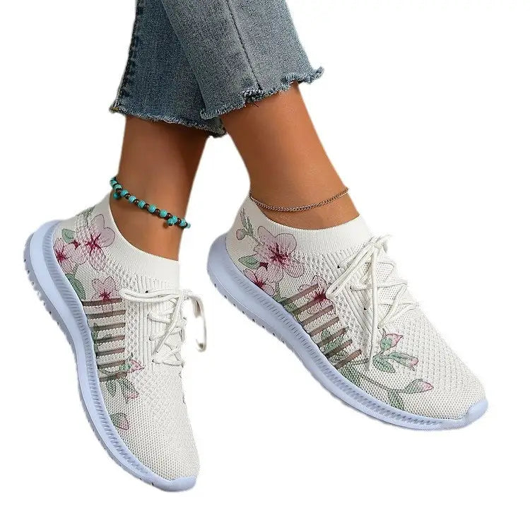 Women's Fashion Casual Mesh Flyknit Running Shoes Beyond Trends Hub