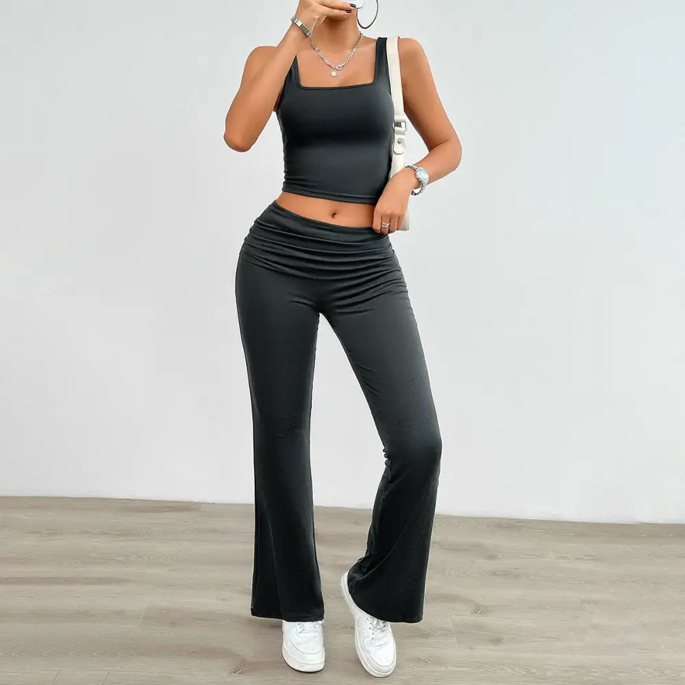 Women's Fashion Casual Solid Color Vest Body-hugging Suit Beyond Trends Hub