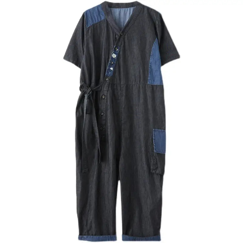 Women's Fashion Drawstring Denim Jumpsuit Beyond Trends Hub