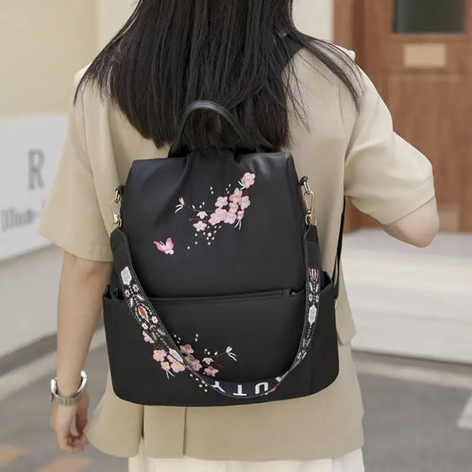 Women's Fashion Simple Ethnic Style Embroidery Casual Backpacks - Beyond Trends Hub 