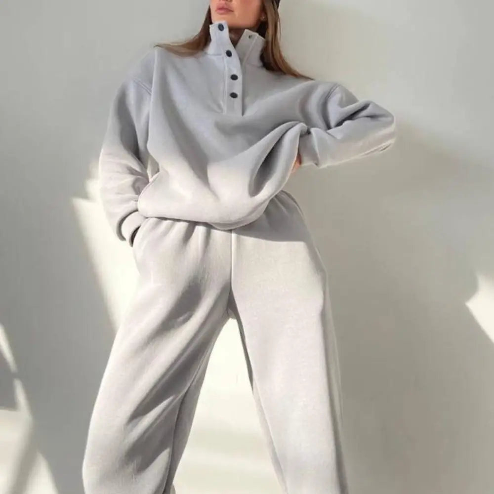 Women's Fashion Solid Color Hoodie Pants Suit Beyond Trends Hub