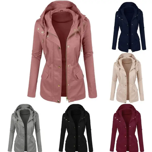 Women's fashion solid color lapel biker jacket Beyond Trends Hub
