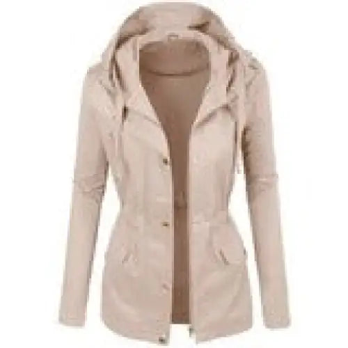 Women's fashion solid color lapel biker jacket Beyond Trends Hub