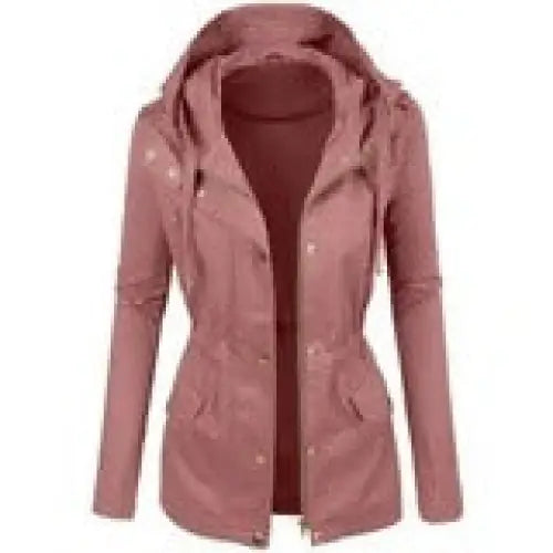 Women's fashion solid color lapel biker jacket Beyond Trends Hub