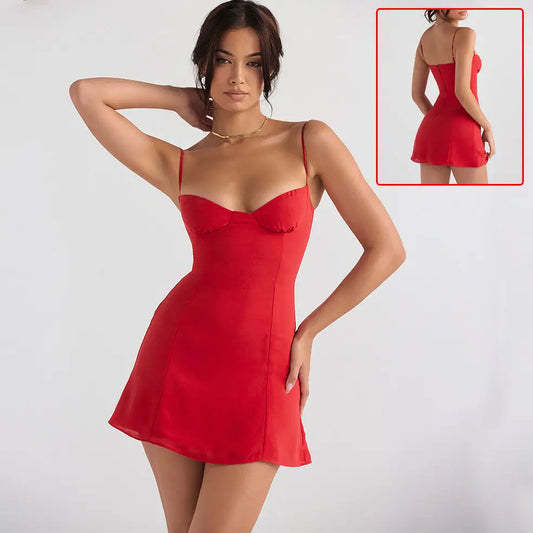 Women’s Fashion Temperament Slim Halter Dress