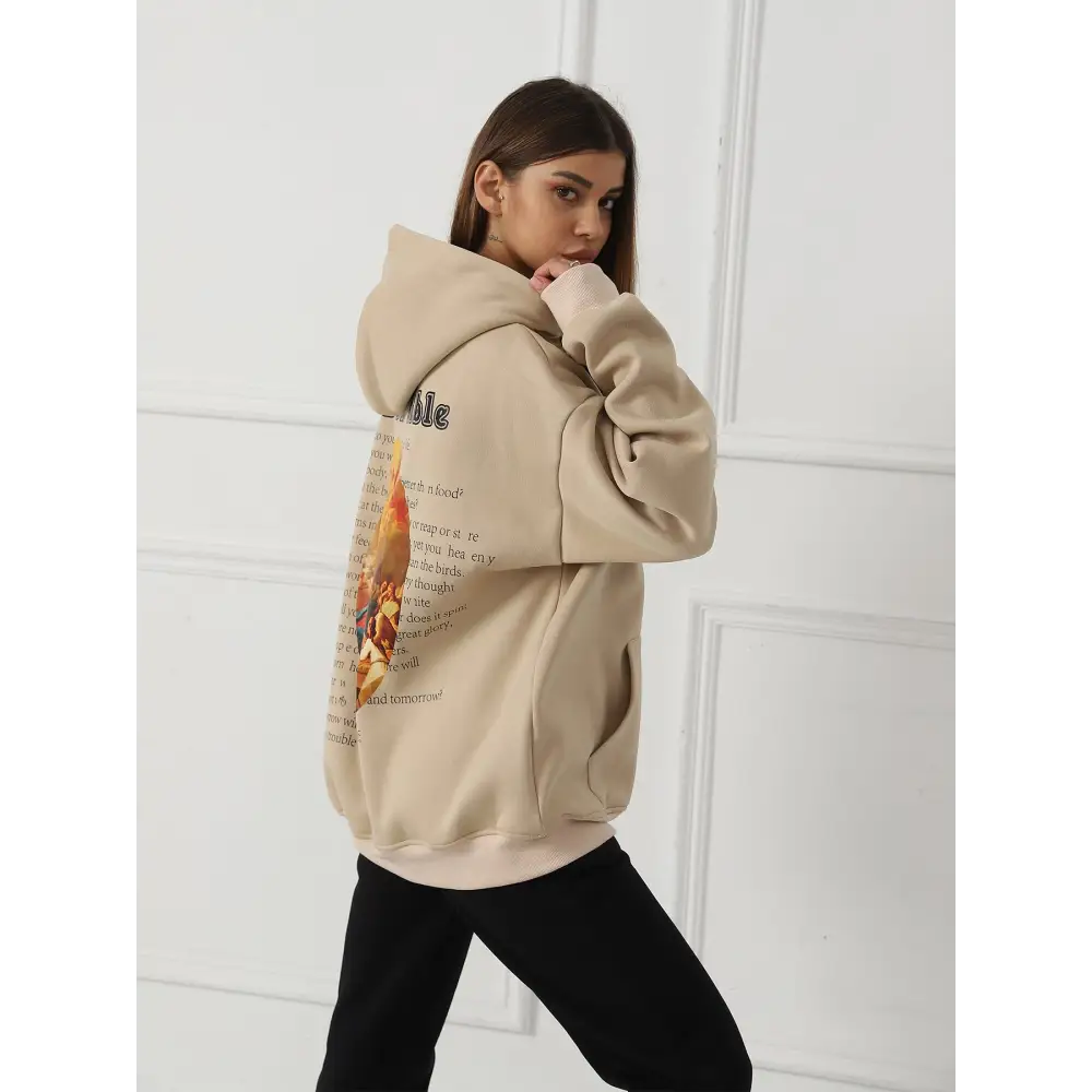 Women's Fashionable Casual Printed Long Sleeved Sweatshirt Beyond Trends Hub