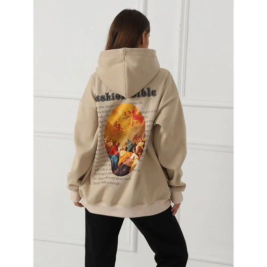 Women's Fashionable Casual Printed Long Sleeved Sweatshirt Beyond Trends Hub