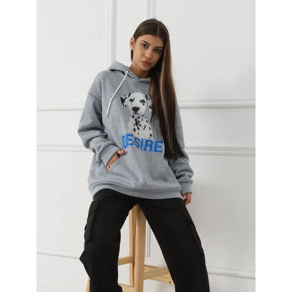 Women's Fashionable Casual Printed Long Sleeved Sweatshirt Beyond Trends Hub