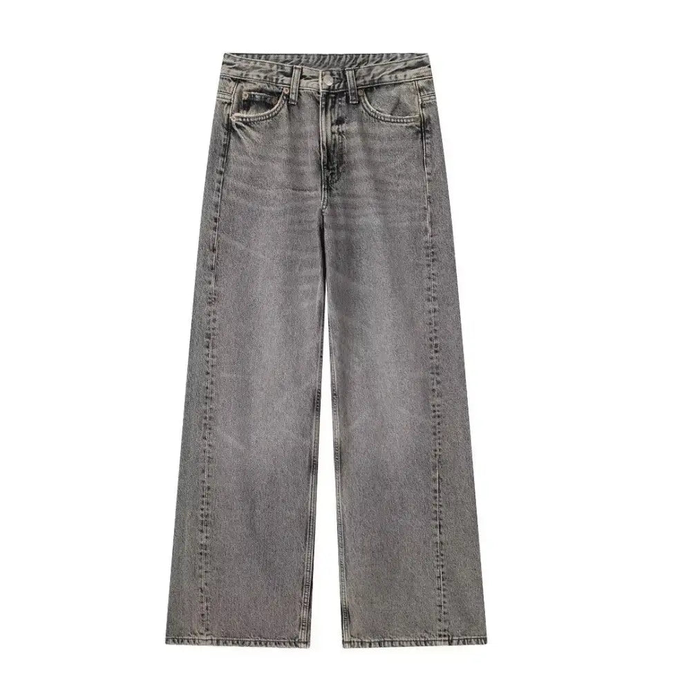 Women's Fashionable Casual Wide-leg Long Jeans Beyond Trends Hub