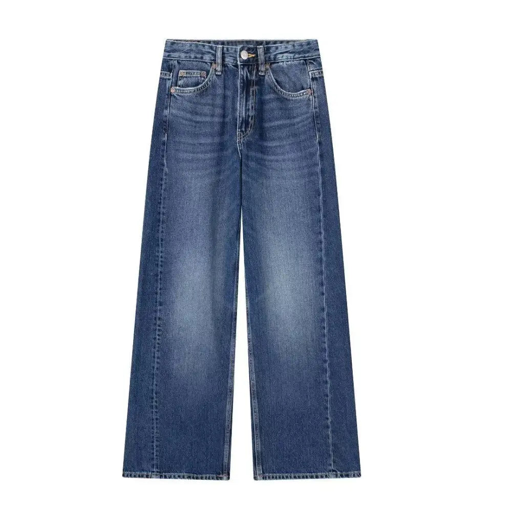 Women's Fashionable Casual Wide-leg Long Jeans Beyond Trends Hub