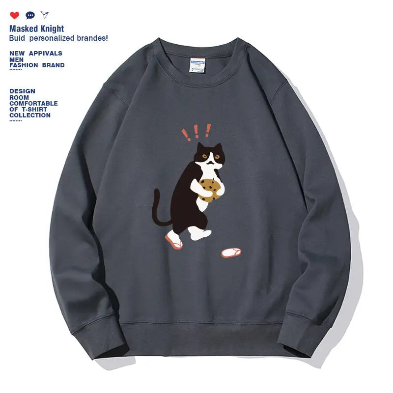 Women's Fashionable Solid Color Printed Long Sleeved Sweatshirt Beyond Trends Hub