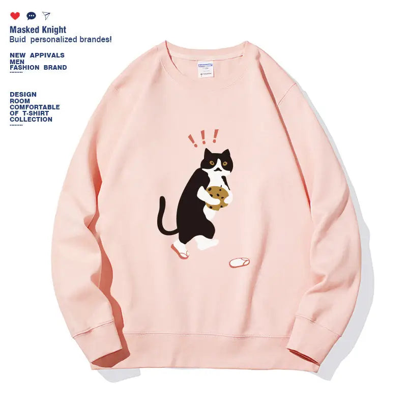 Women's Fashionable Solid Color Printed Long Sleeved Sweatshirt Beyond Trends Hub
