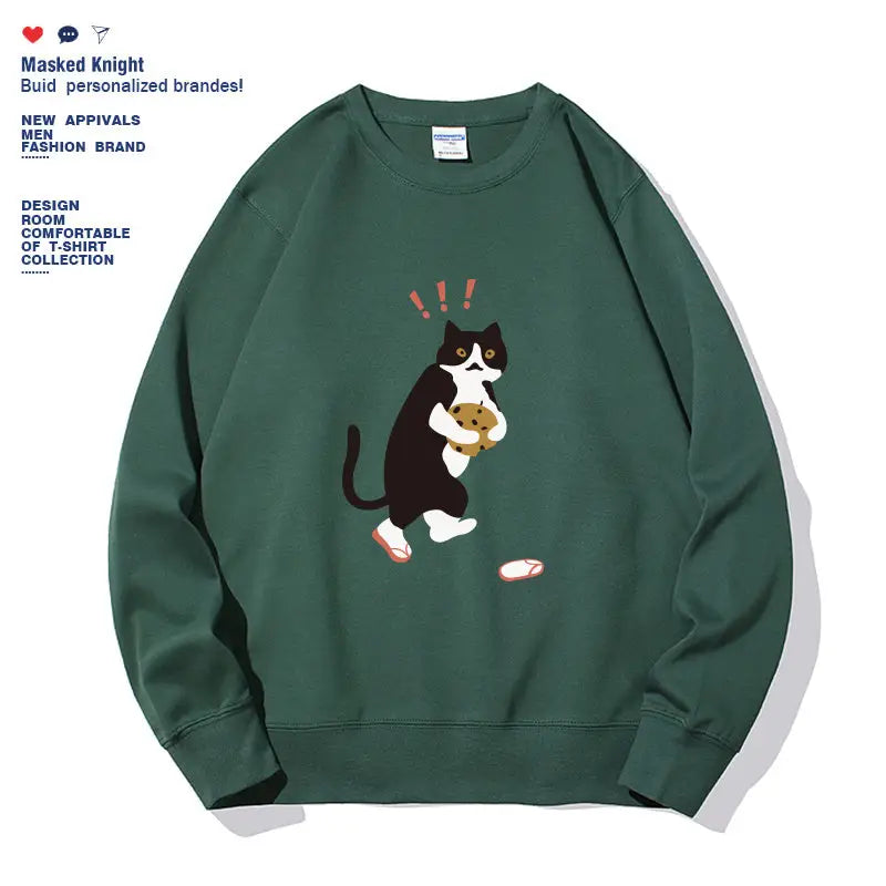 Women's Fashionable Solid Color Printed Long Sleeved Sweatshirt Beyond Trends Hub