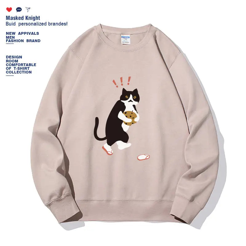 Women's Fashionable Solid Color Printed Long Sleeved Sweatshirt Beyond Trends Hub