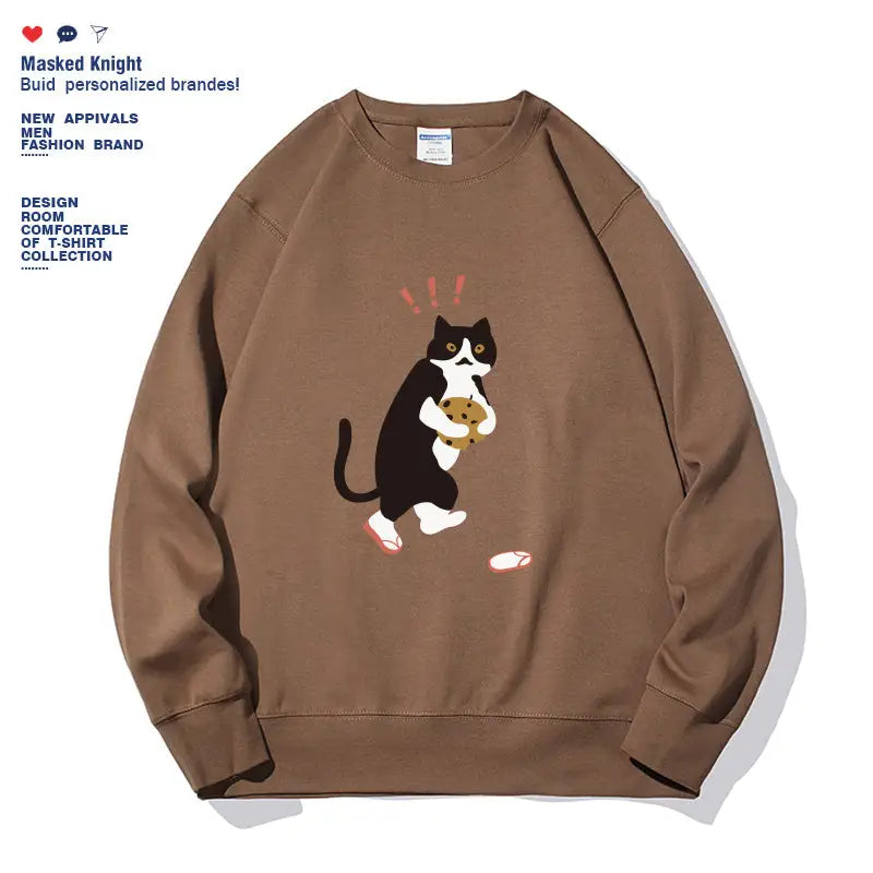 Women's Fashionable Solid Color Printed Long Sleeved Sweatshirt Beyond Trends Hub