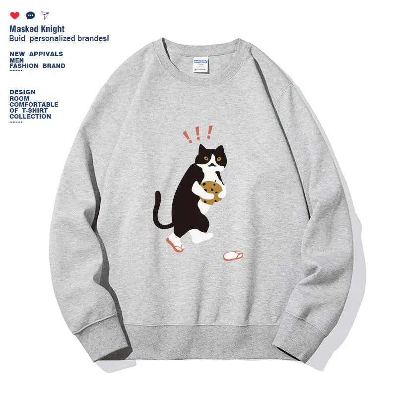 Women's Fashionable Solid Color Printed Long Sleeved Sweatshirt Beyond Trends Hub
