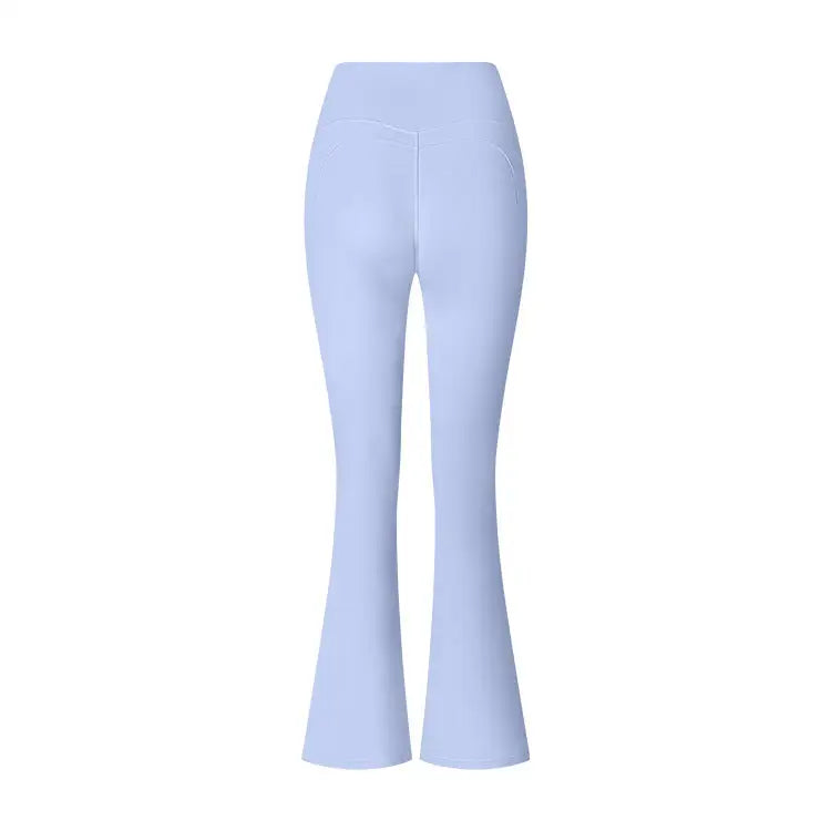 Women’s Flared Pants Yoga High Waist Slim Tight Trousers Fitness Sports Clothing - Cool blue / S - 4
