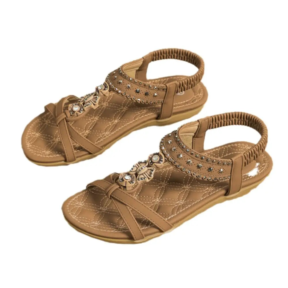 Women’s Flat Sandals Plus Size Diamond Casual Shoes