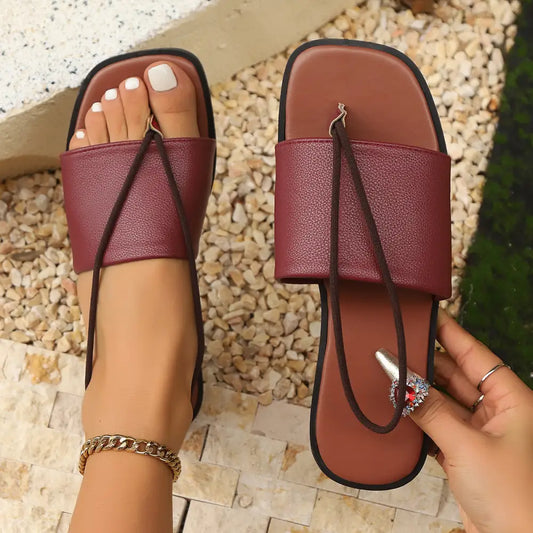 Women’s Flip-toe Sandals Flat Roman Beach Shoes