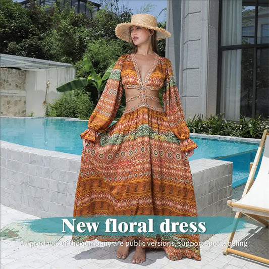 Women's Floral Large Hem Dress Beyond Trends Hub