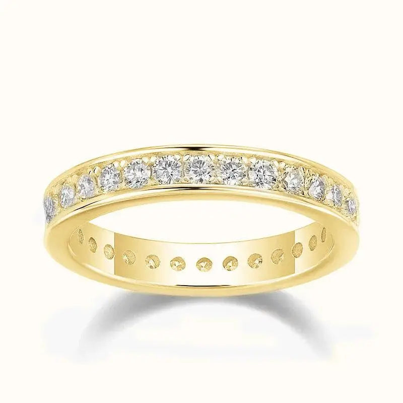Women’s Full Diamond Ring With Shiny Fashion - T0493 Yellow Gold / 6 Yards