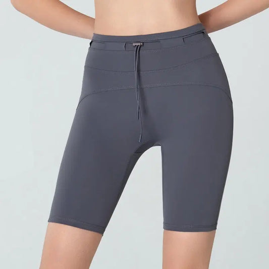 Women's High Waist Hip Lift Tight Drawstring Yoga Shorts Beyond Trends Hub