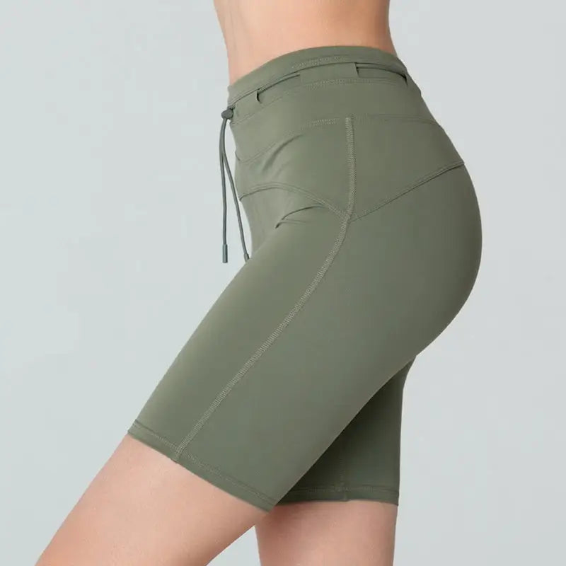 Women's High Waist Hip Lift Tight Drawstring Yoga Shorts Beyond Trends Hub