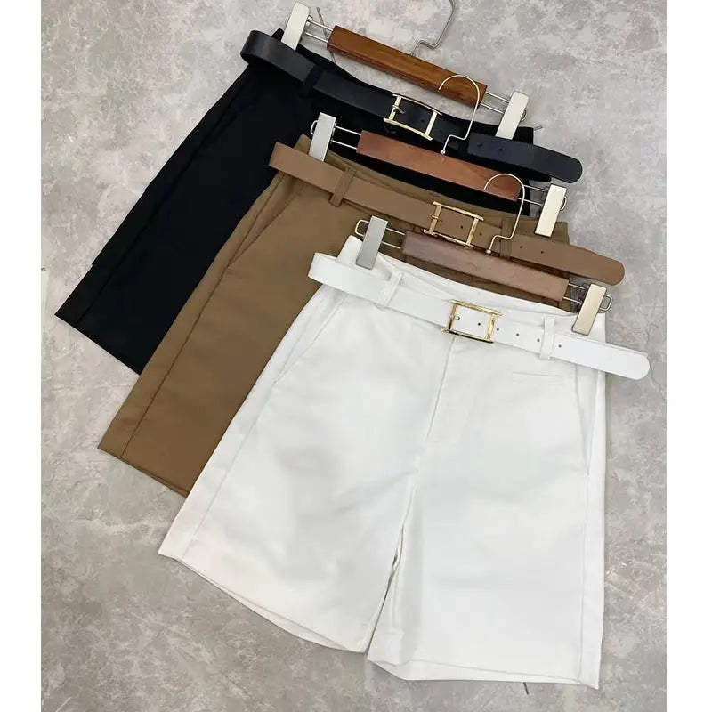 Women’s High Waist Thin Plus Size Suit Shorts