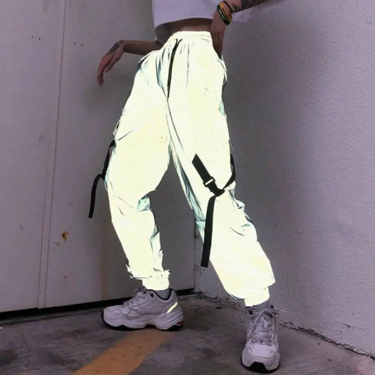 Women's hip-hop reflective trousers Beyond Trends Hub