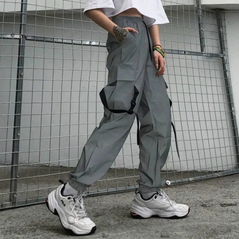 Women's hip-hop reflective trousers Beyond Trends Hub