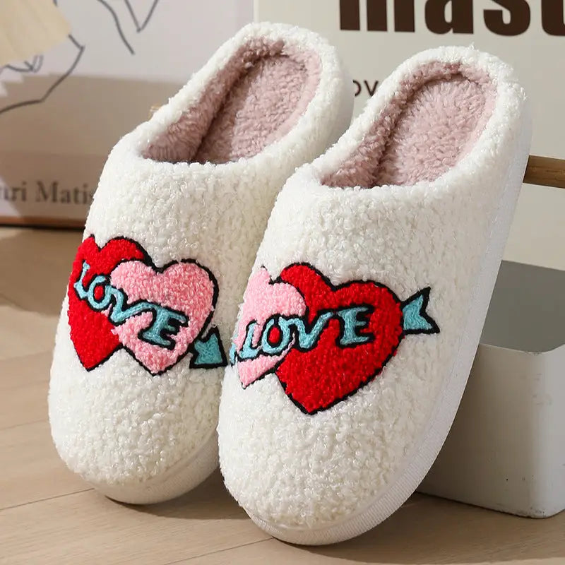Women's Home Slippers Fashion Plush House Shoes For Valentine's Day Beyond Trends Hub