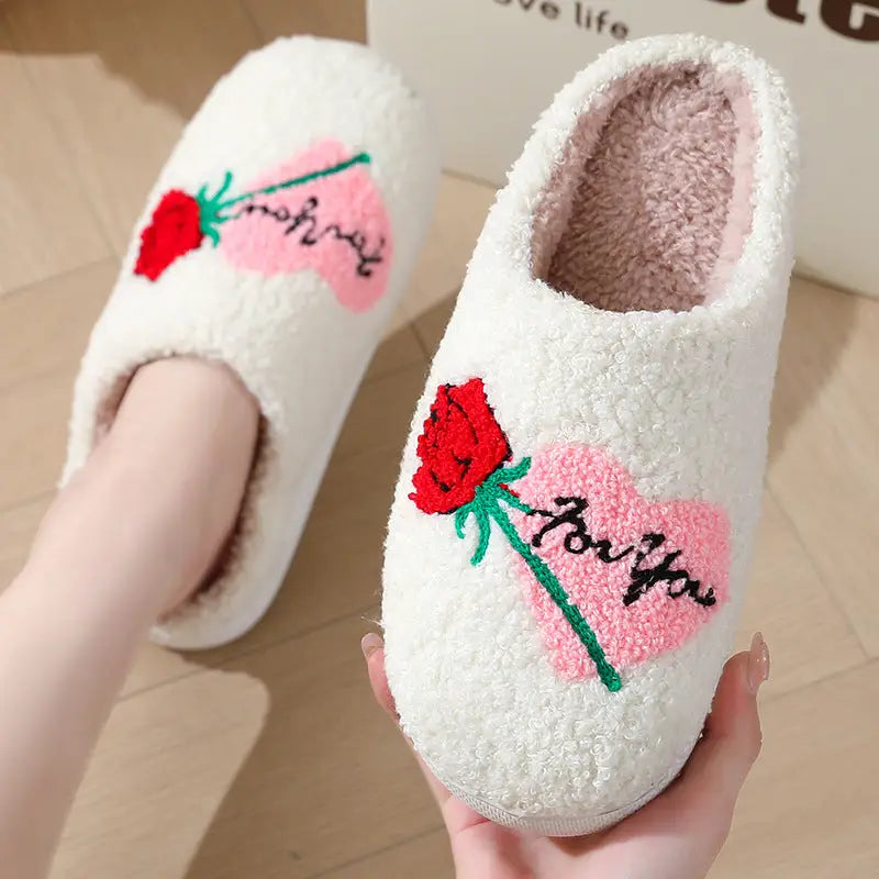 Women's Home Slippers Fashion Plush House Shoes For Valentine's Day Beyond Trends Hub