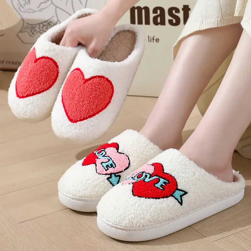 Women's Home Slippers Fashion Plush House Shoes For Valentine's Day Beyond Trends Hub