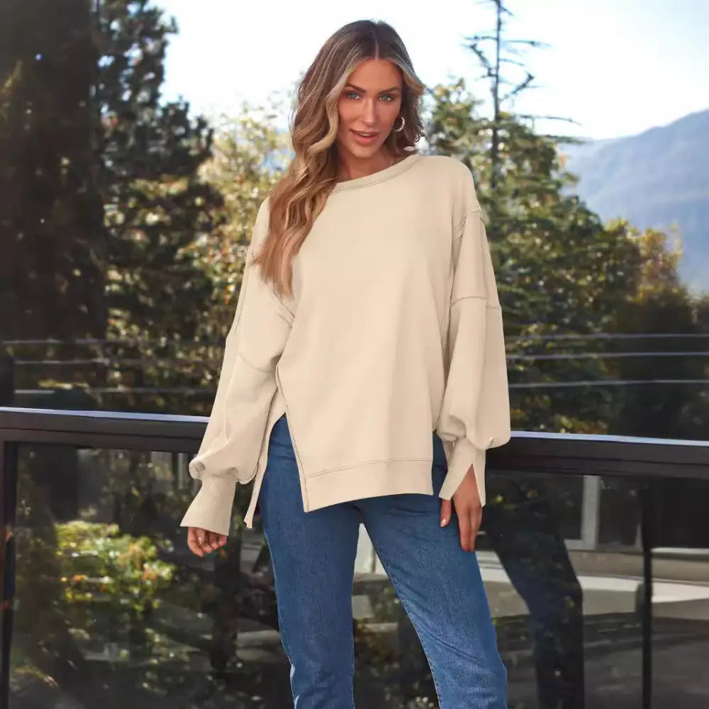 Women's Hooded Fashion Round-neck Sweater Beyond Trends Hub